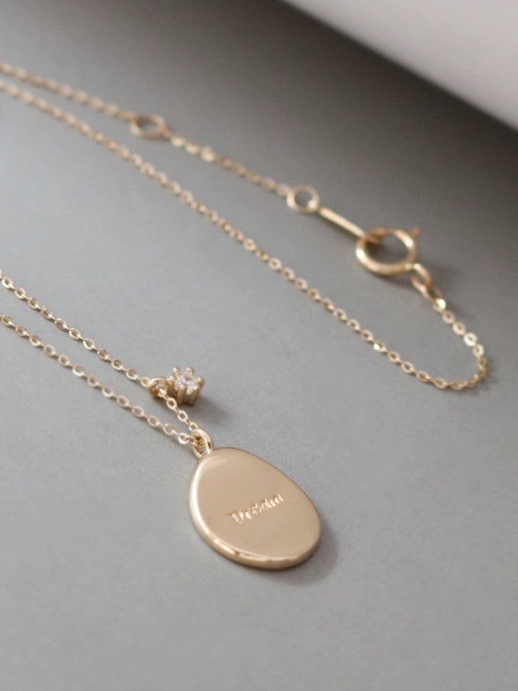 'Dream' Saucer Charm Necklace