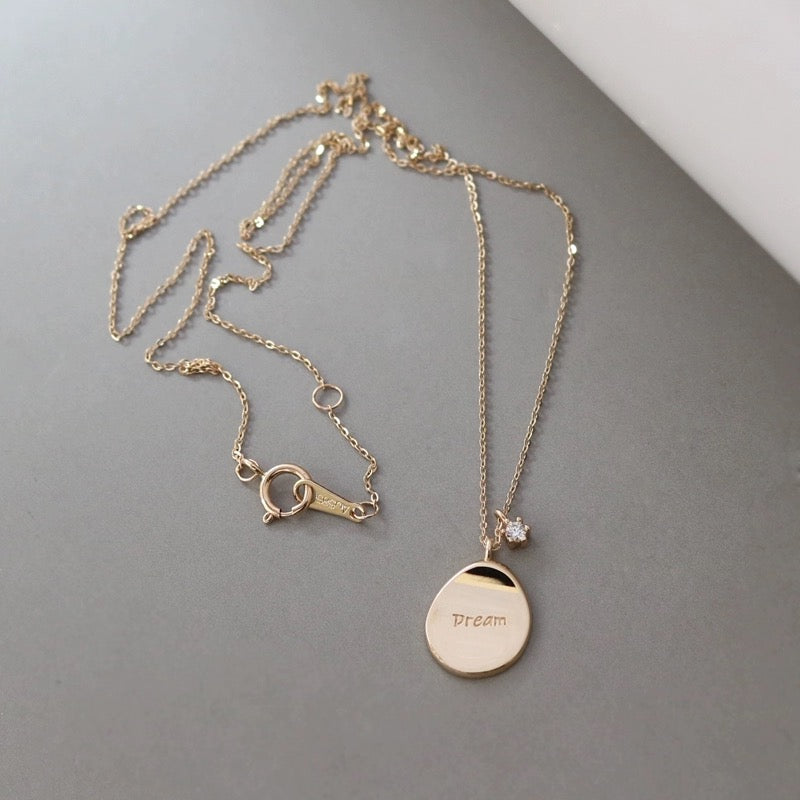 'Dream' Saucer Charm Necklace