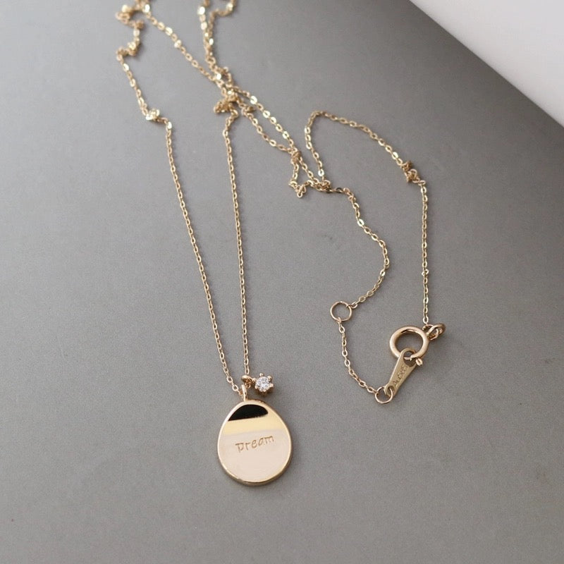 'Dream' Saucer Charm Necklace