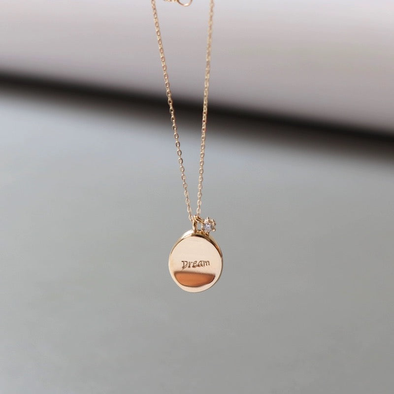 'Dream' Saucer Charm Necklace