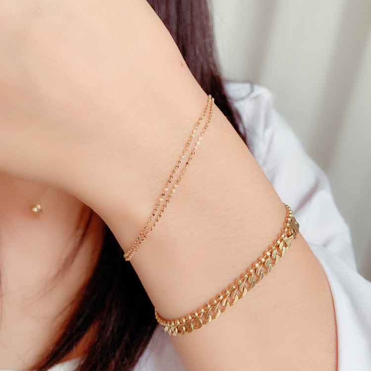 Twin Nugget Chain Bracelet