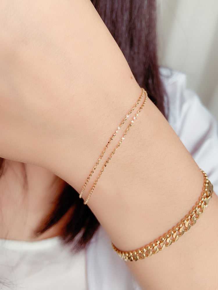 Twin Nugget Chain Bracelet