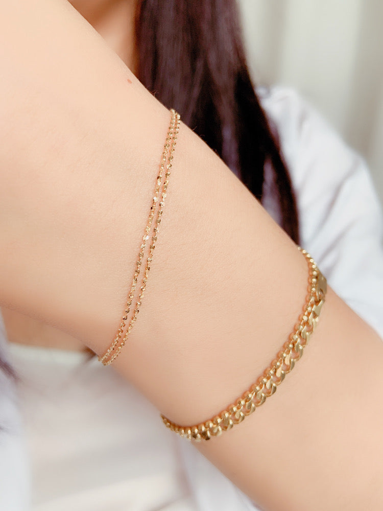 Twin Nugget Chain Bracelet