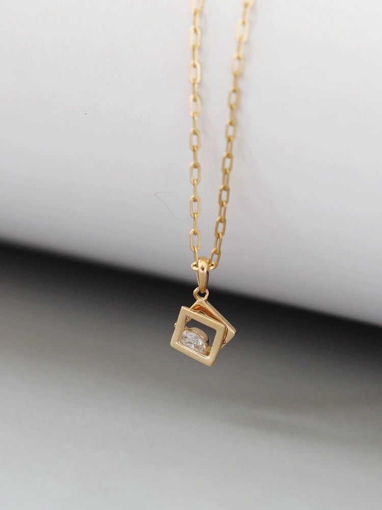 Sliding Frames Charm Necklace