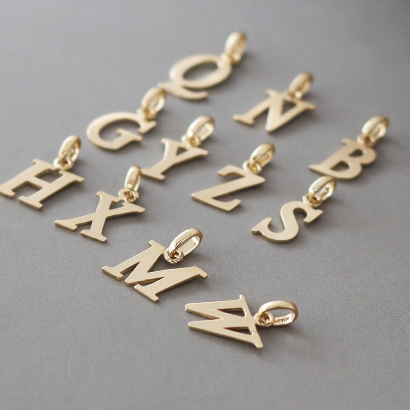 Italic Alphabet Charm Pendant