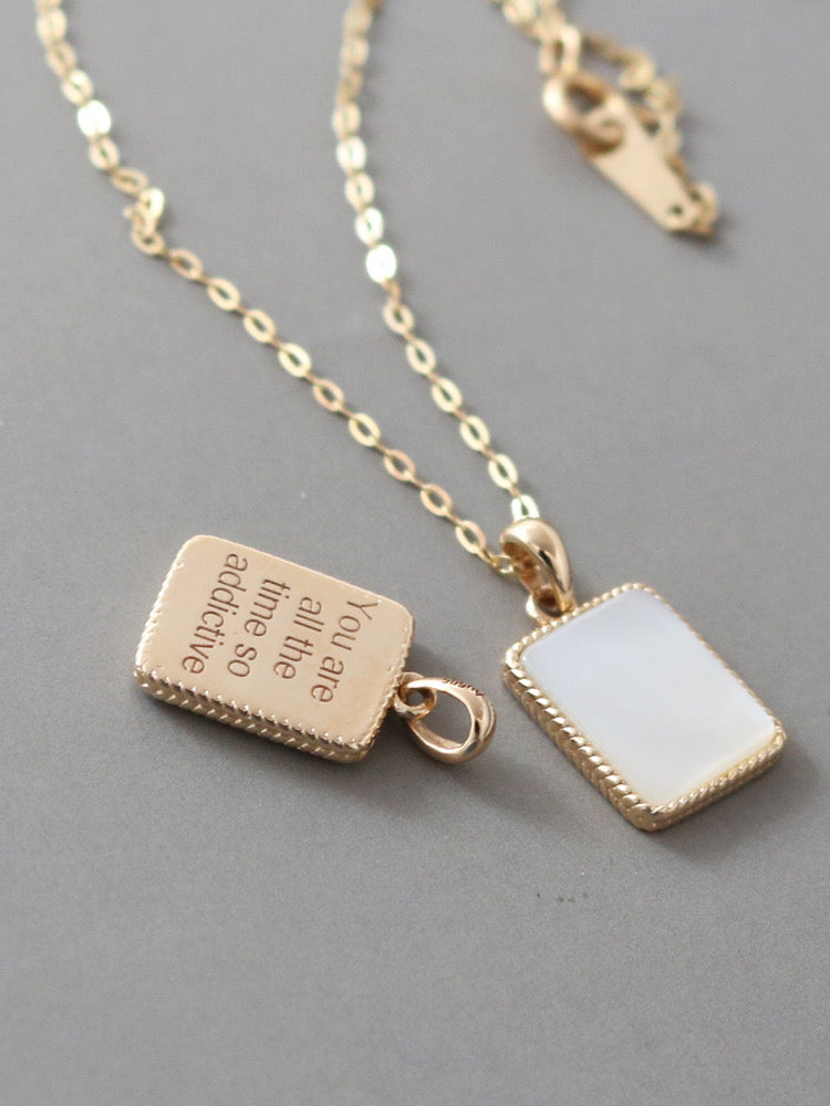 Secret Message Dual Face Charm Necklace