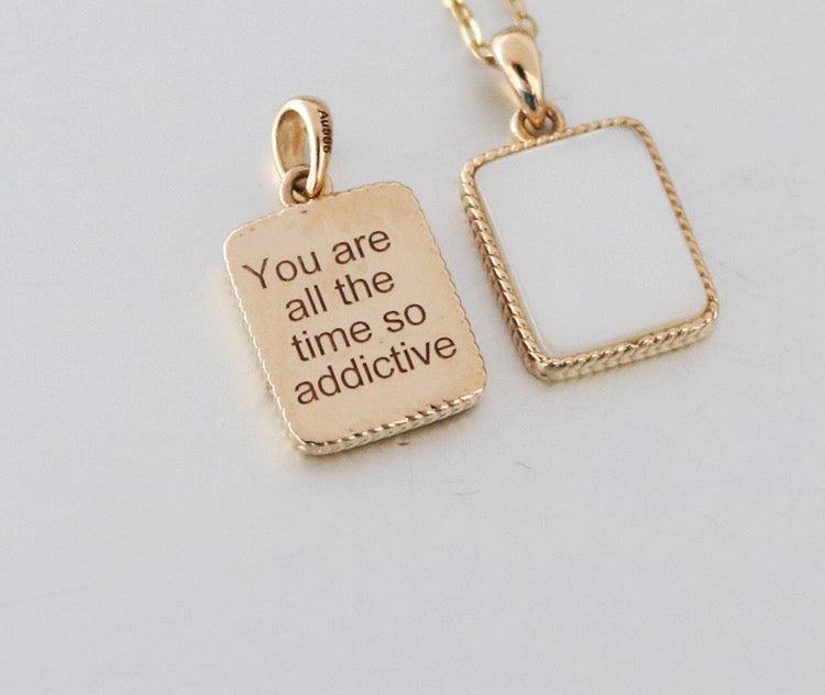 Secret Message Dual Face Charm Pendant