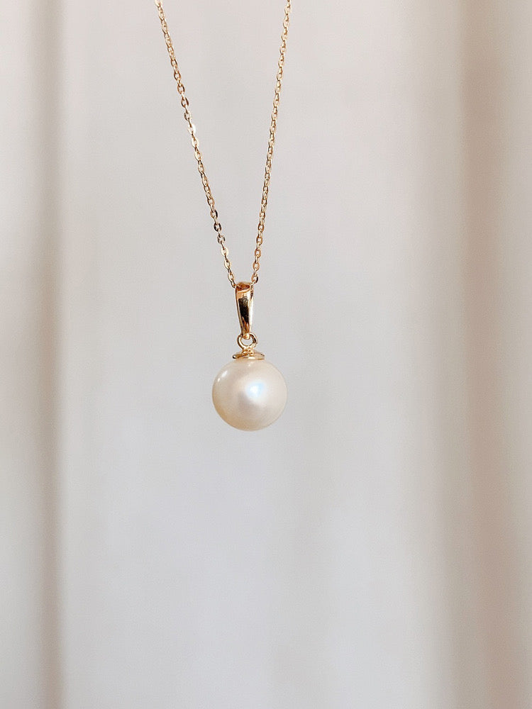 Hanging Pearl Charm Necklace