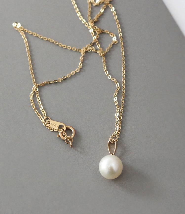 Hanging Pearl Charm Necklace