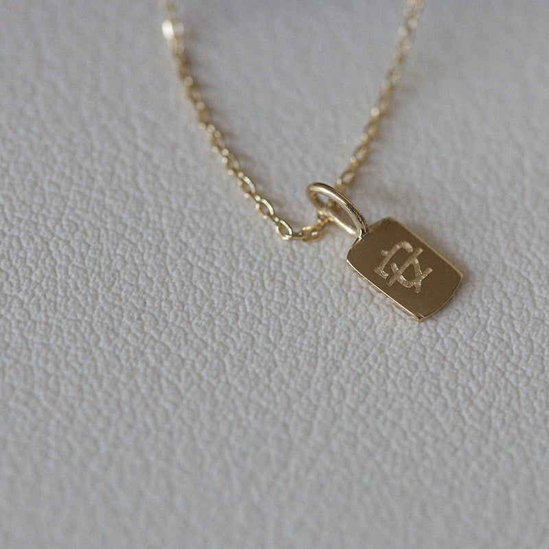 Feng Shui Engraved Charm Necklace