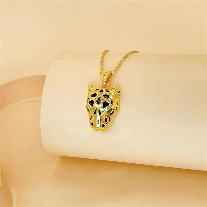 Leopard Head Charm Necklace