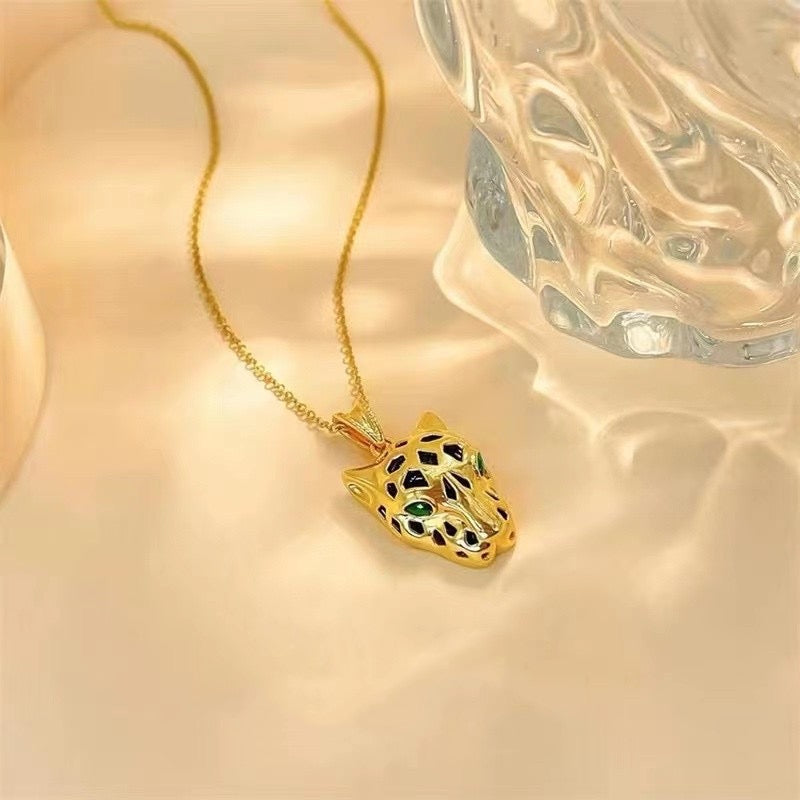 Leopard Head Charm Necklace