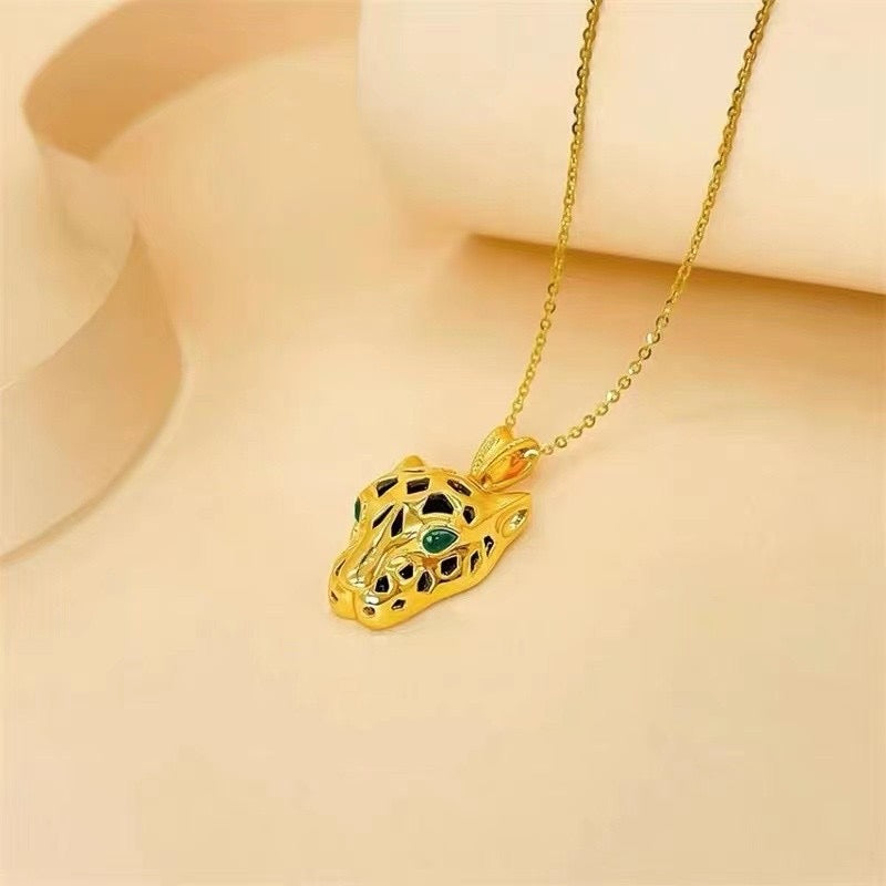 Leopard Head Charm Necklace