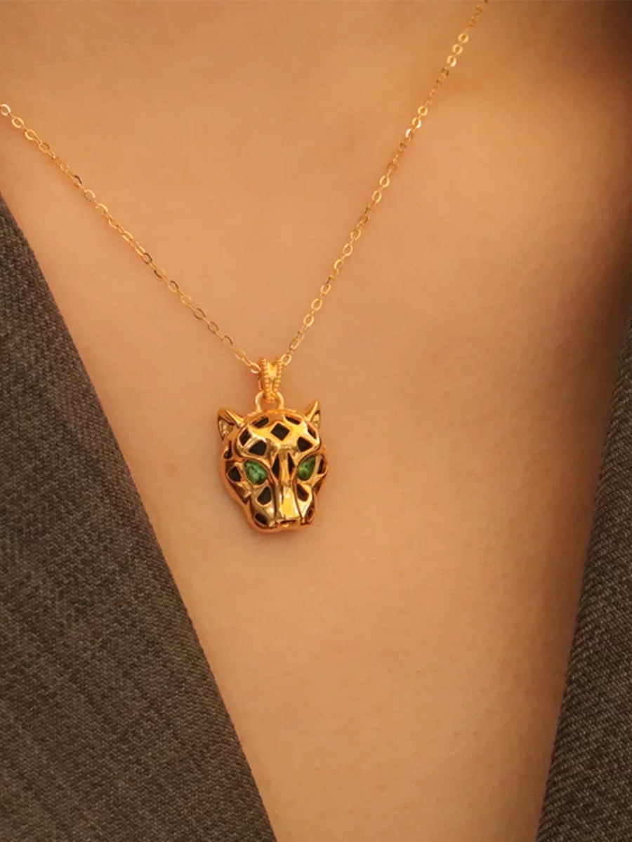 Leopard Head Charm Necklace