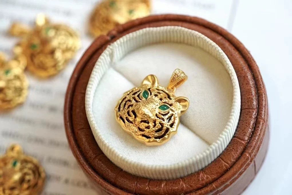 Tiger Head Charm Pendant