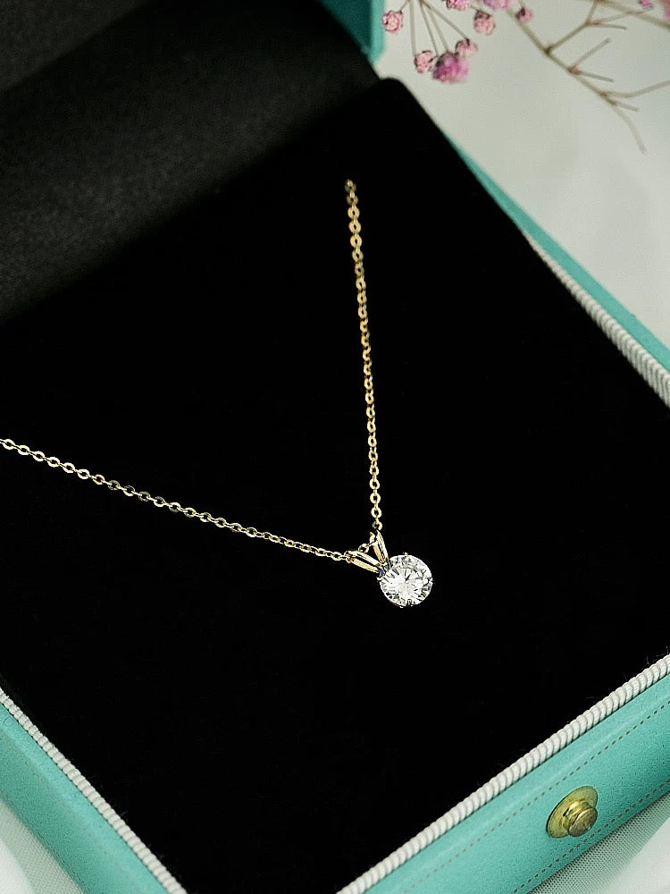 Rabbit Solitaire Charm Necklace