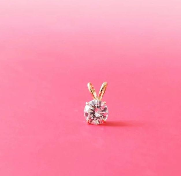 Rabbit Solitaire Charm Pendant