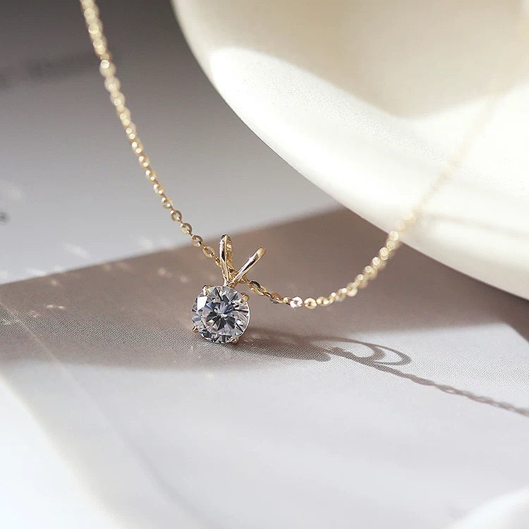 Rabbit Solitaire Charm Necklace