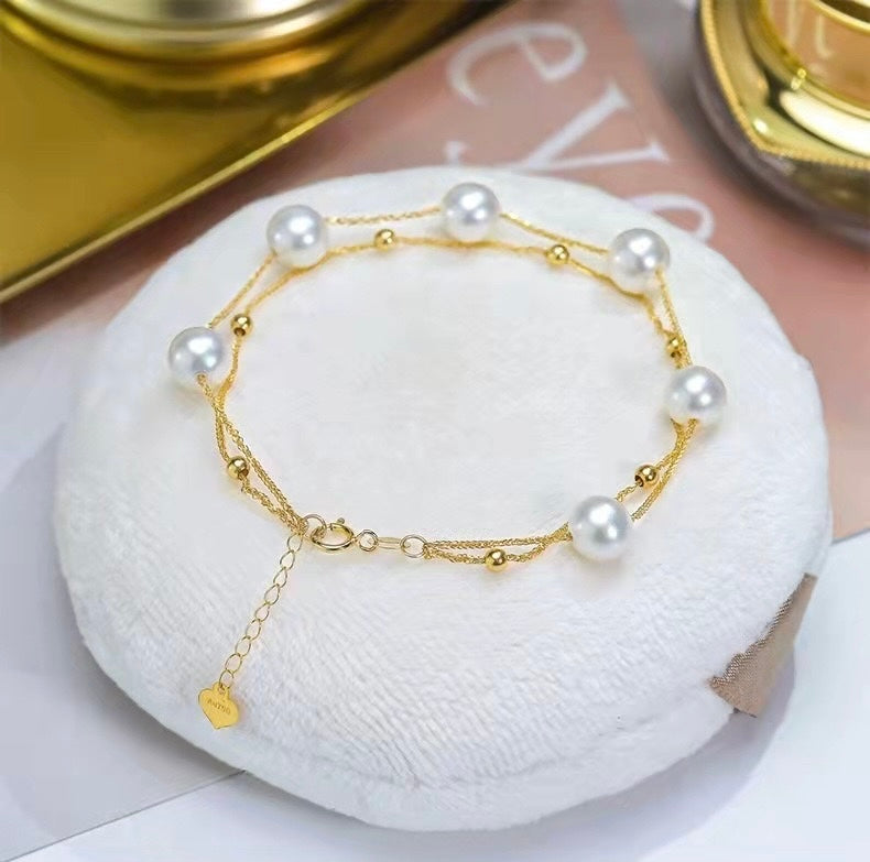 Akoya Pearl Chain Bracelet