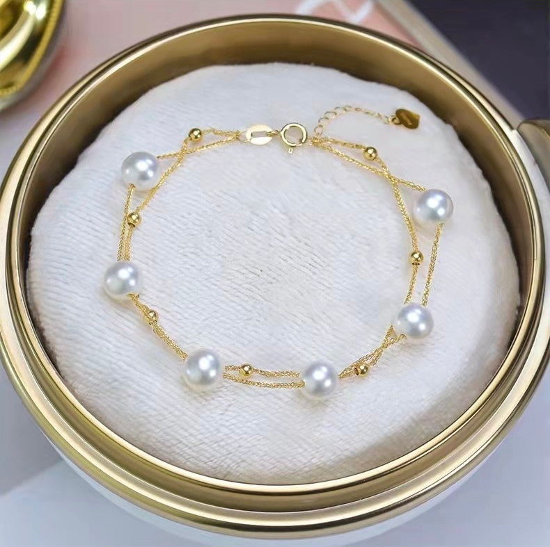 Akoya Pearl Chain Bracelet