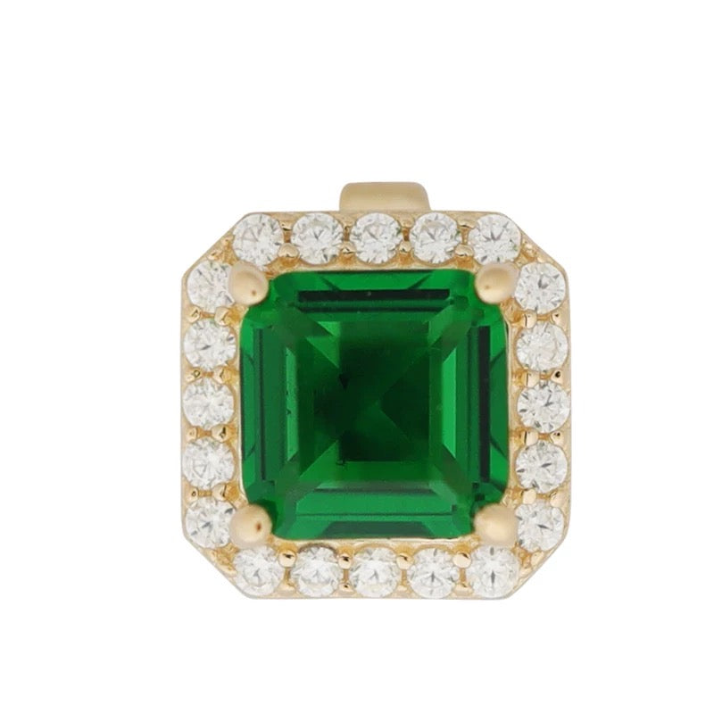 Squared Dish Broach Charm Pendant