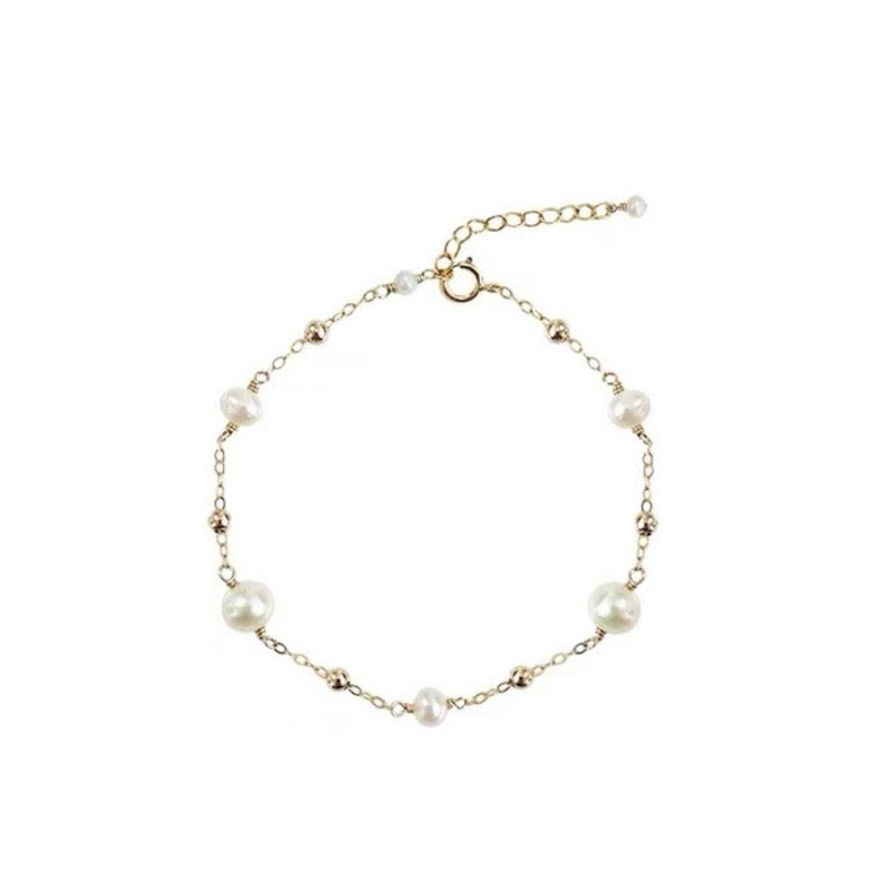 Pearl Beaded Chain Bracelet