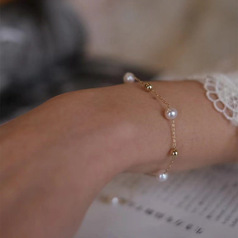 Pearl Beaded Chain Bracelet