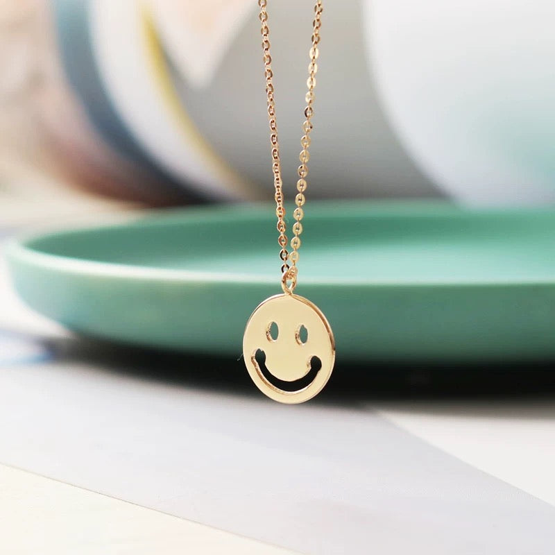 Happy Face Charm Pendant Necklace