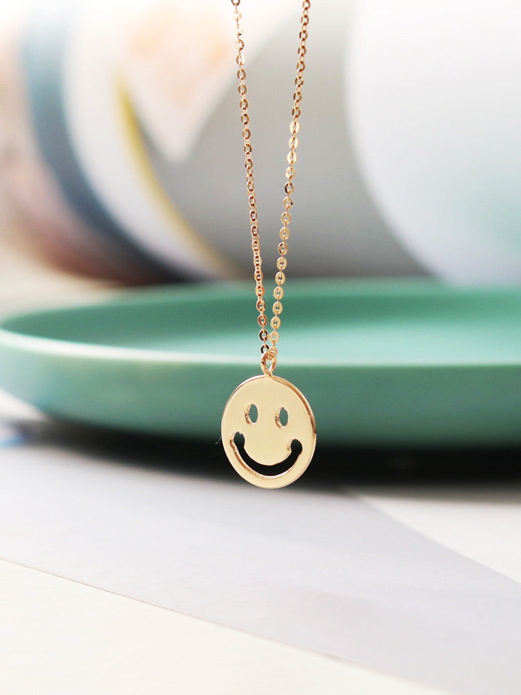 Happy Face Charm Pendant Necklace