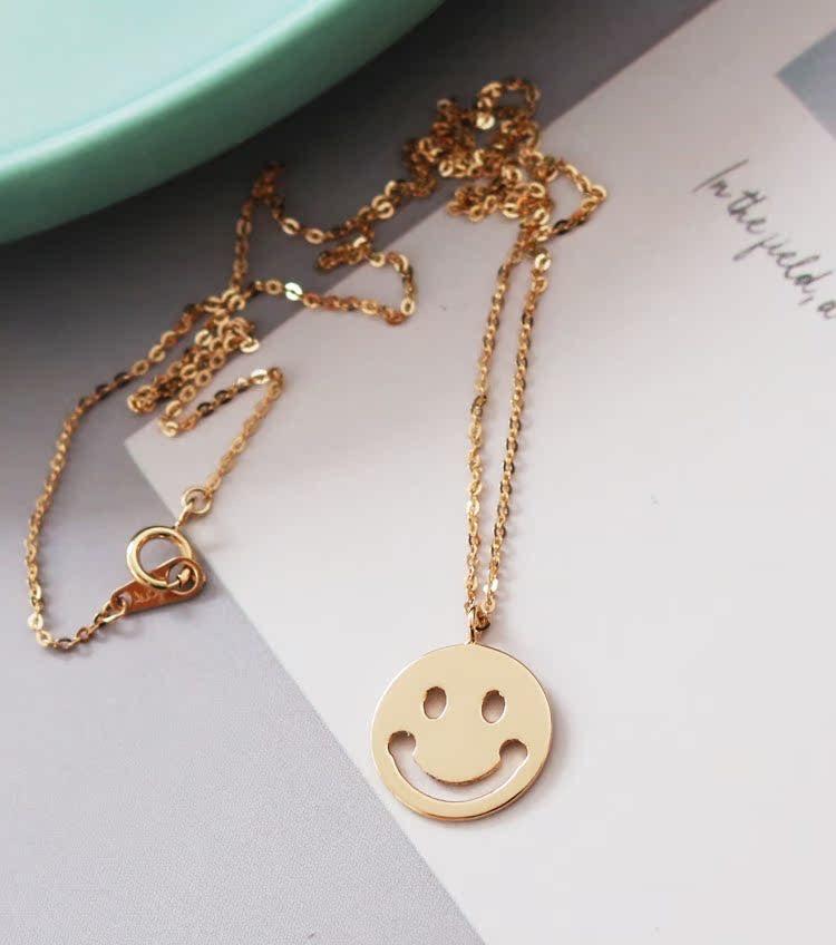 Happy Face Charm Pendant Necklace