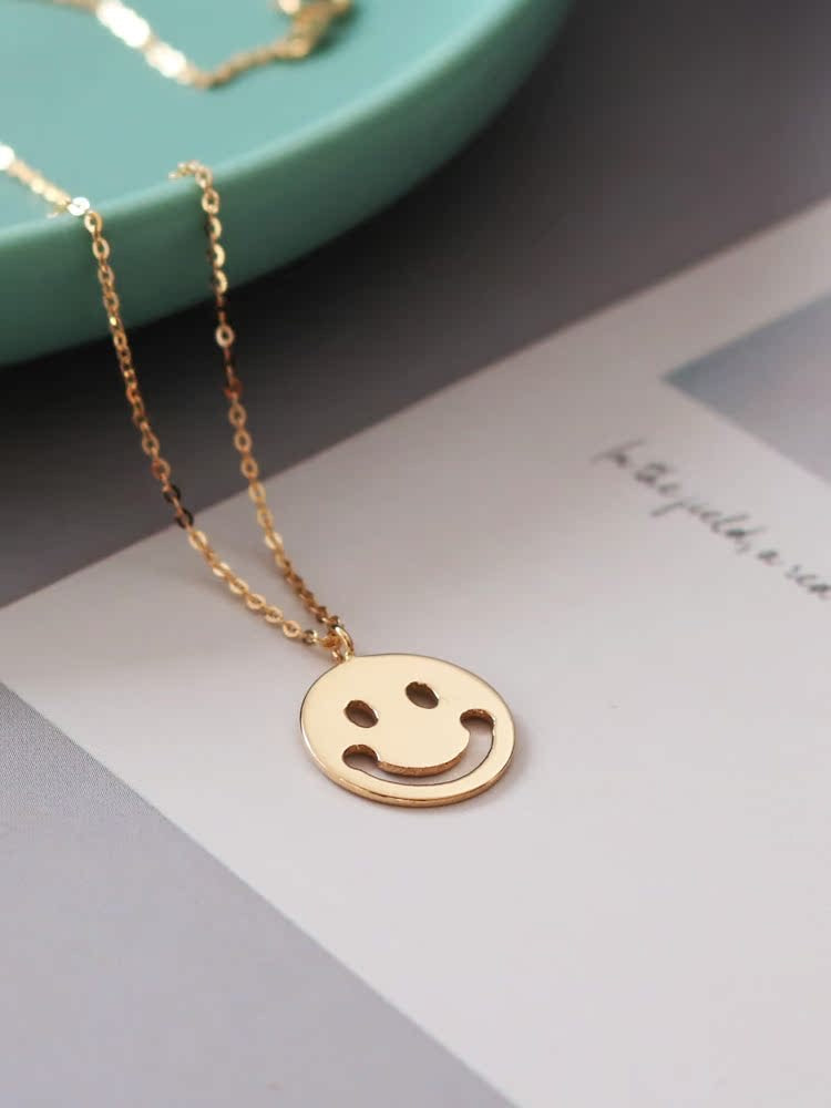 Happy Face Charm Pendant Necklace