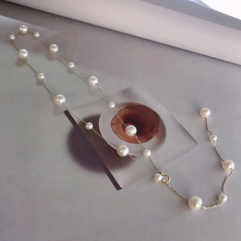 Alternating Pearl Necklace