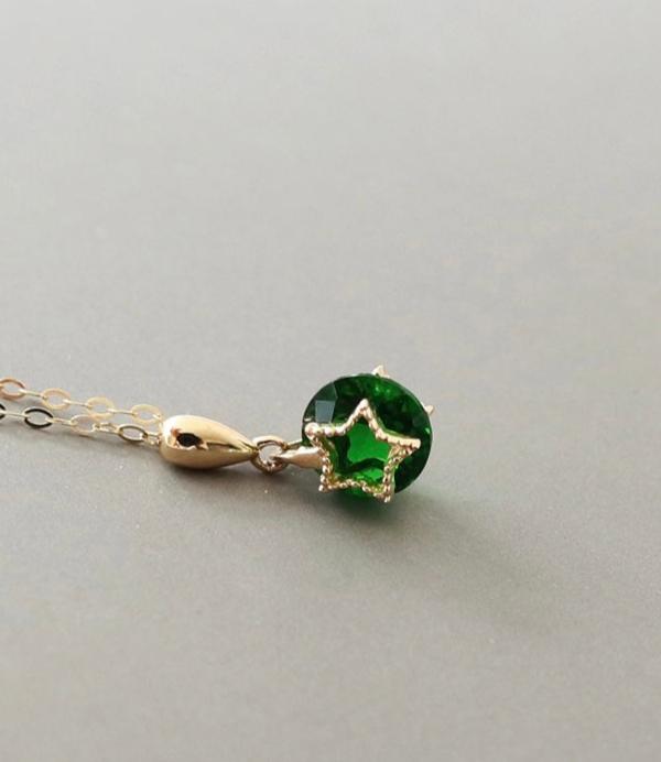 Green Mystic Star Stone Charm Pendant