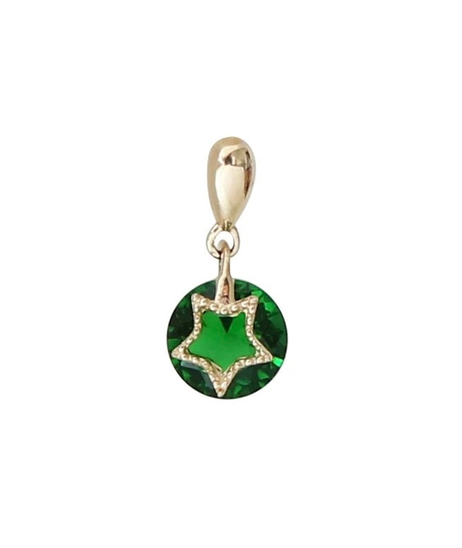 Green Mystic Star Stone Charm Pendant