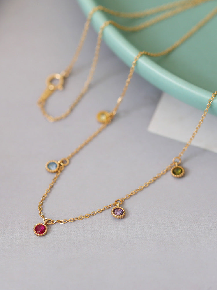 Wanderlust Colorful Bezel Necklace