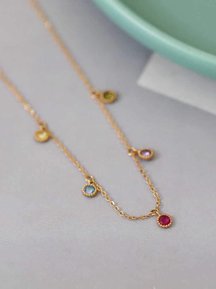 Wanderlust Colorful Bezel Necklace