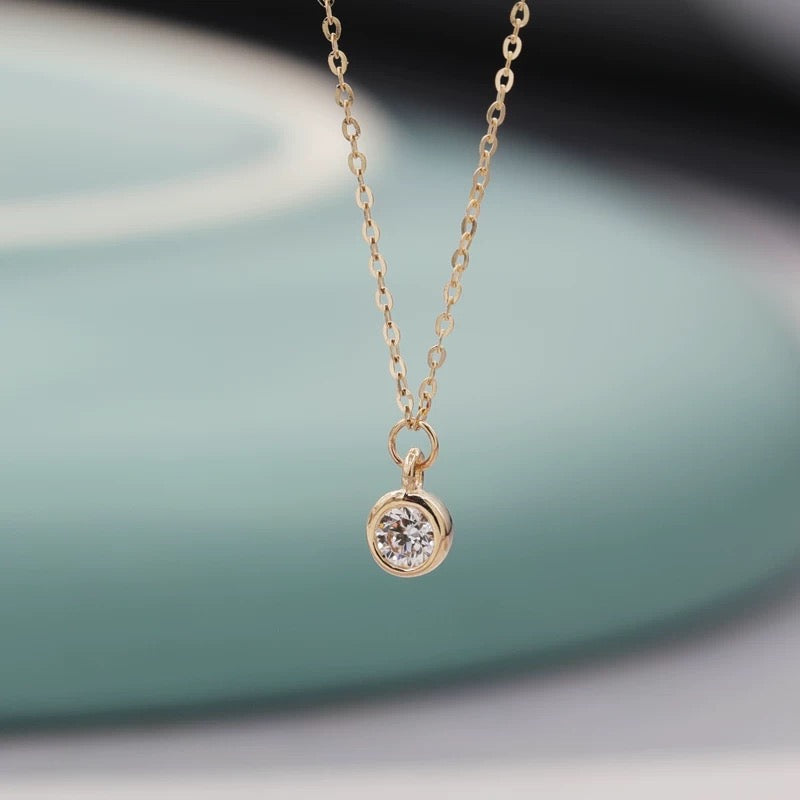 Round Bezel Necklace