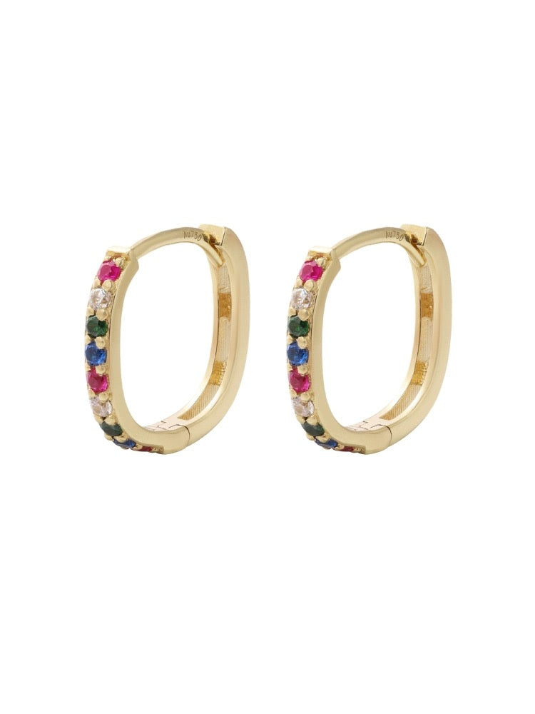 Tove Rainbow Huggie Hoops