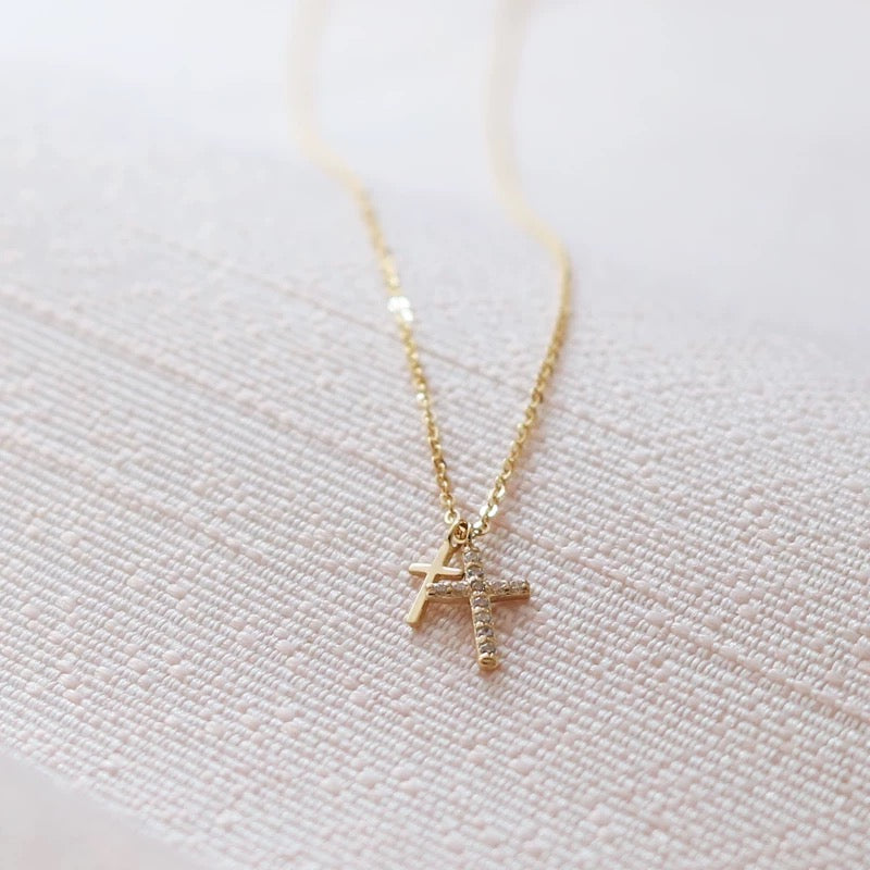 Double Cross Necklace