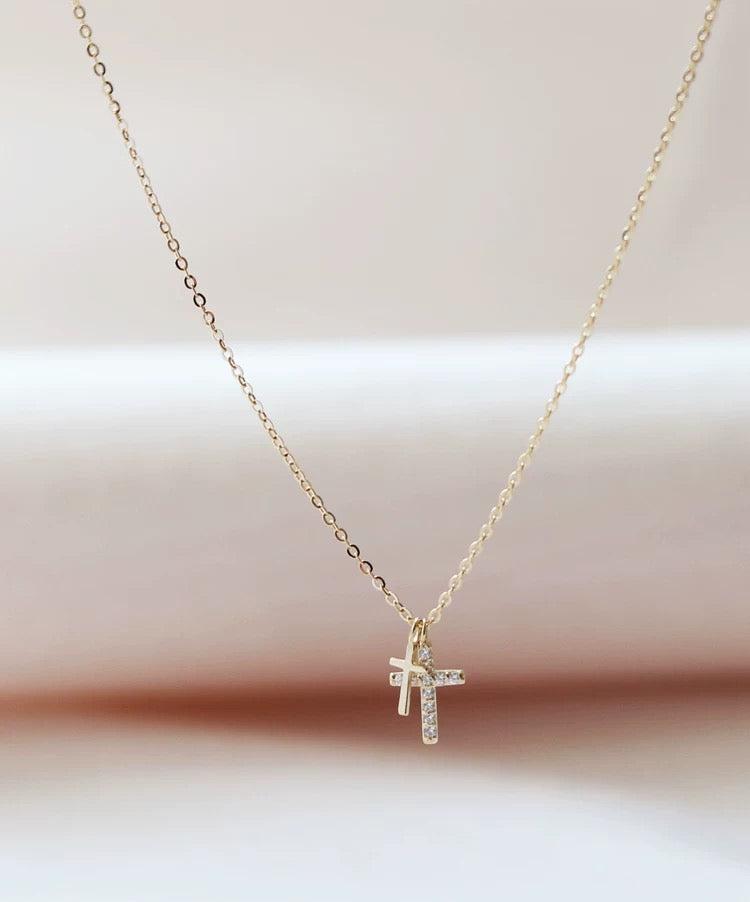 Double Cross Necklace