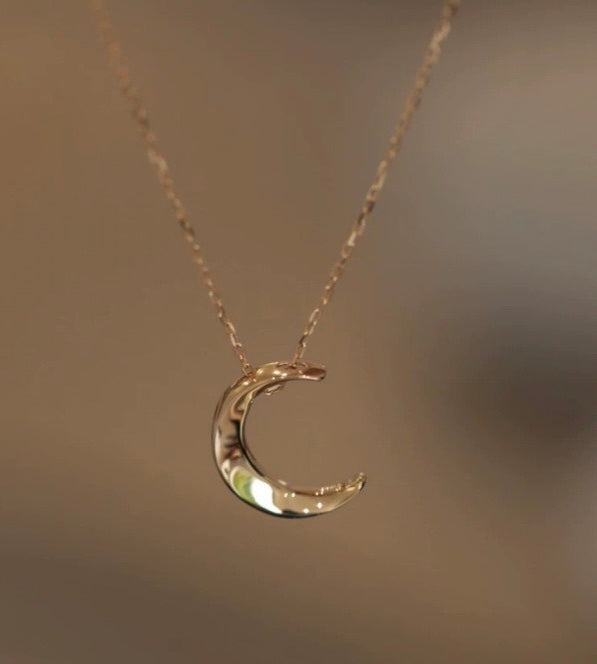 Hanging Crescent Charm Necklace