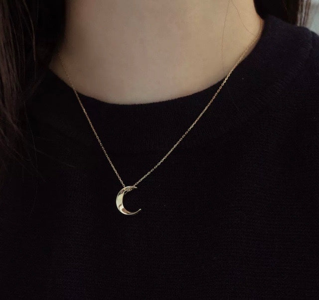 Hanging Crescent Charm Necklace