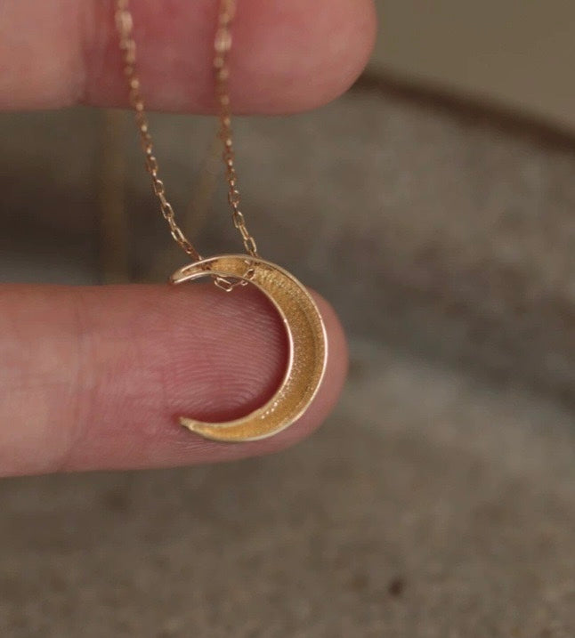 Hanging Crescent Charm Necklace