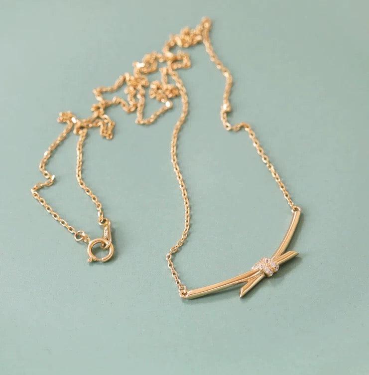 Arc Knot Bib Necklace