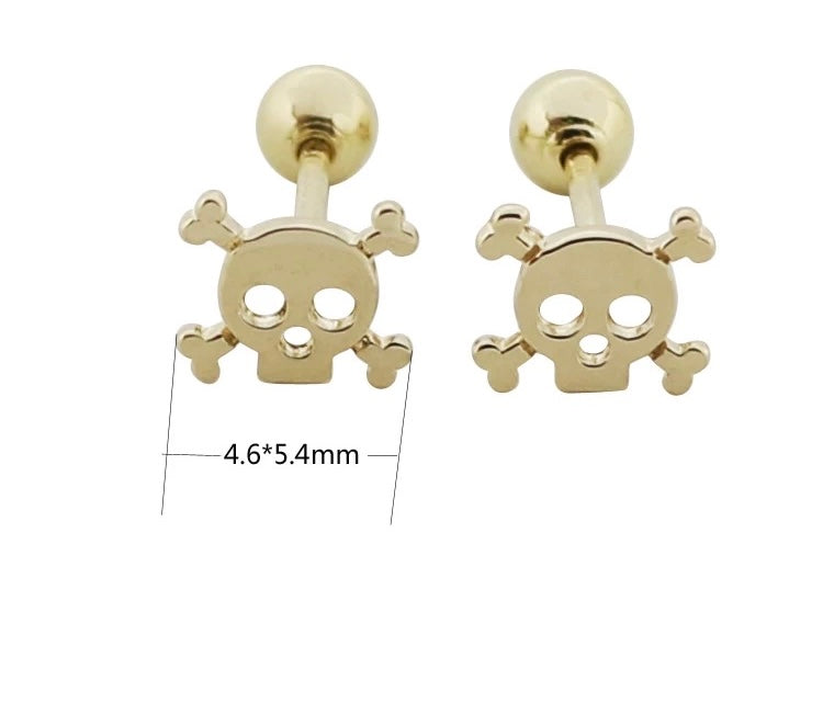 Pirate Skull Stud Earrings