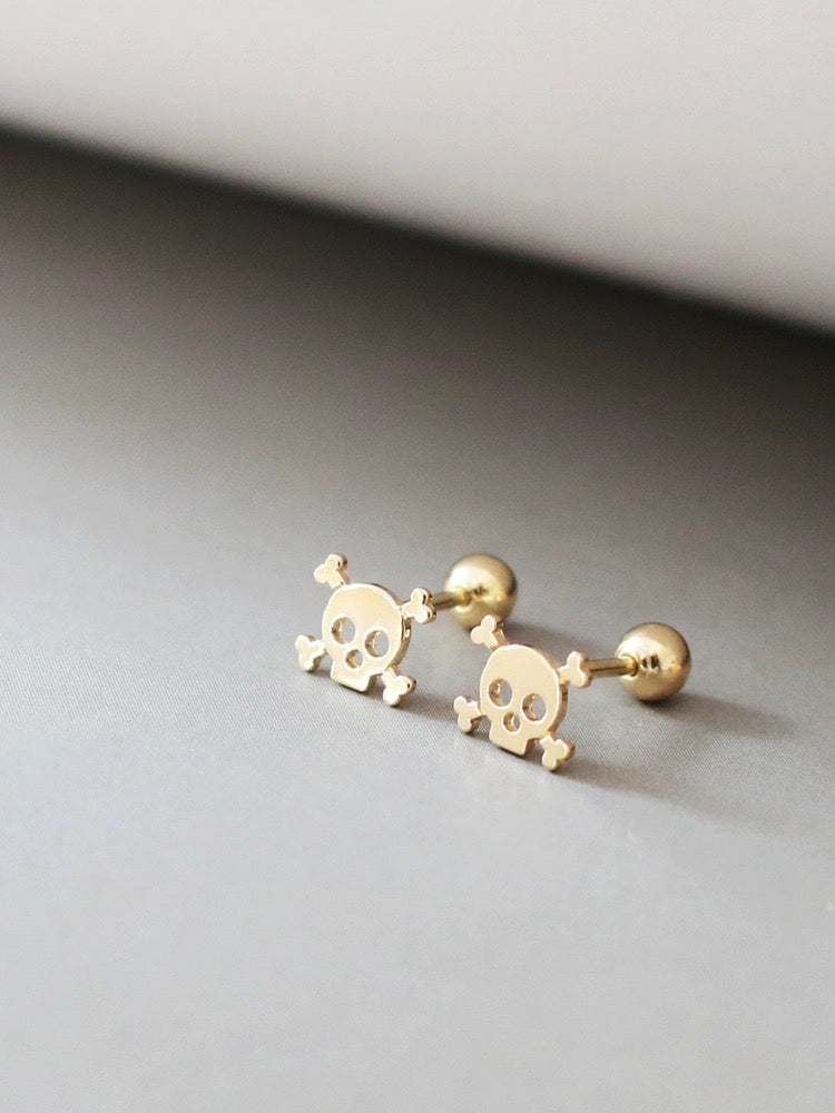 Pirate Skull Stud Earrings