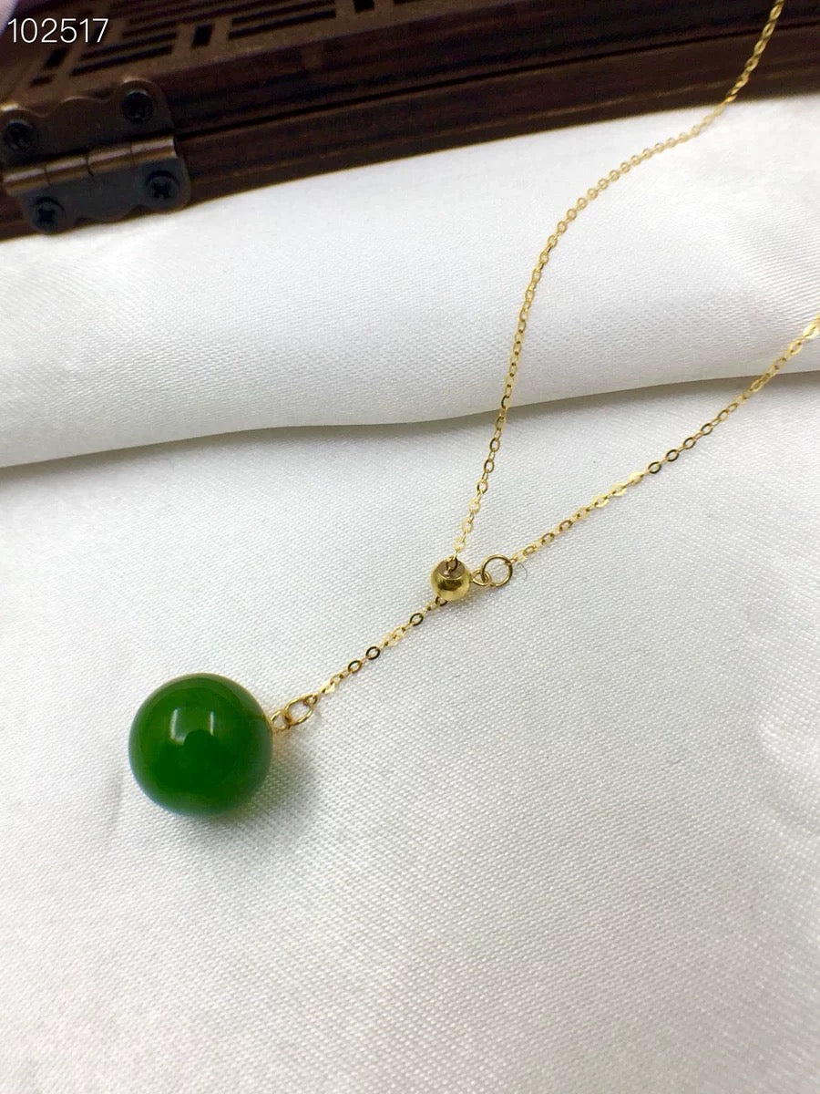 Jasper Stone Drop Chain Necklace