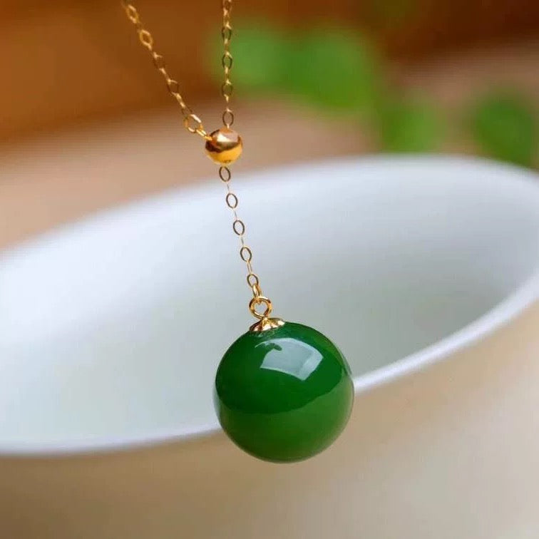 Jasper Stone Drop Chain Necklace