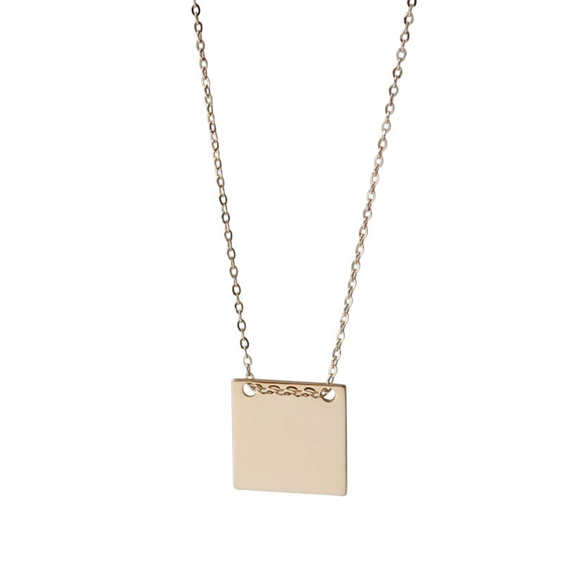 Pocket Sign Square Necklace