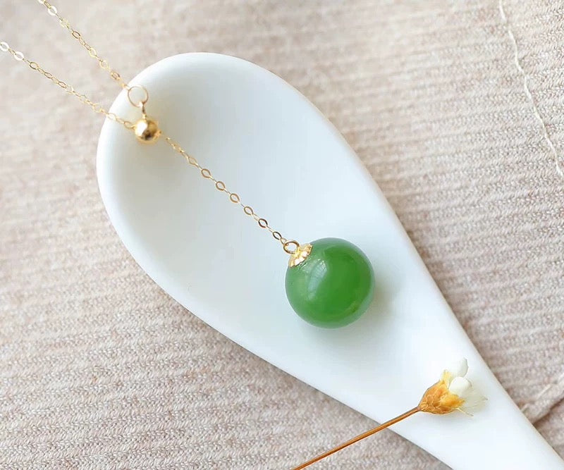 Jasper Stone Drop Chain Necklace